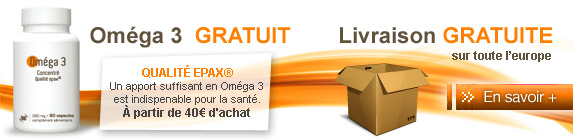 Omega 3 Gratuit et livraison gratuite