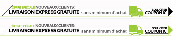 Offre spéciale nouveau client : Frais de transport gratuit sans minimum d'achat