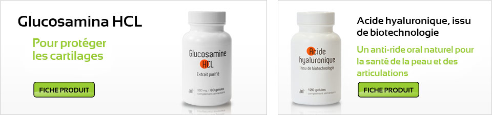 Glucosamine HCL - Acide hyaluronique issu de biotechnologie