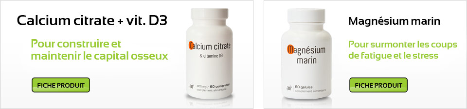 Calcium citrate + vitamine D3 - Magn�sium marin