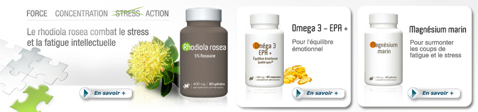 Rhodiola Rosea - OMEGA 3  - EPA + - Magn�sium marin
