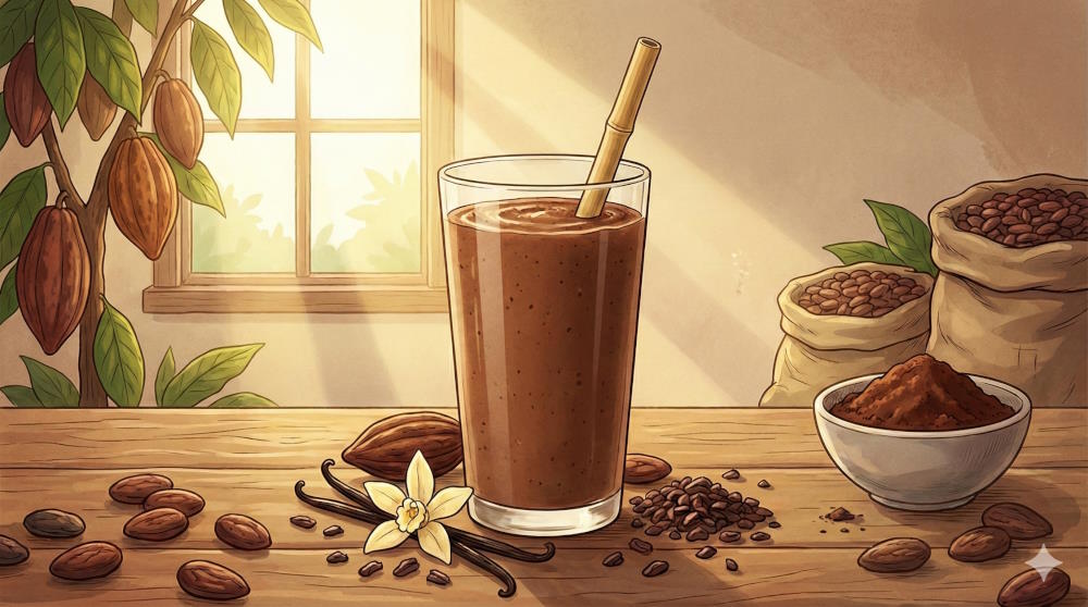Shake de protéines au cacao naturel