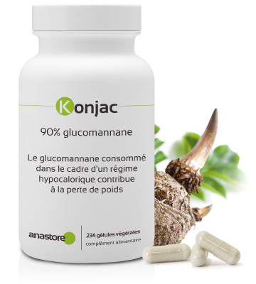 Le konjac riche en glucomannane aide &agrave; la perte de poids et contribue au contr&ocirc;le du cholest&eacute;rol