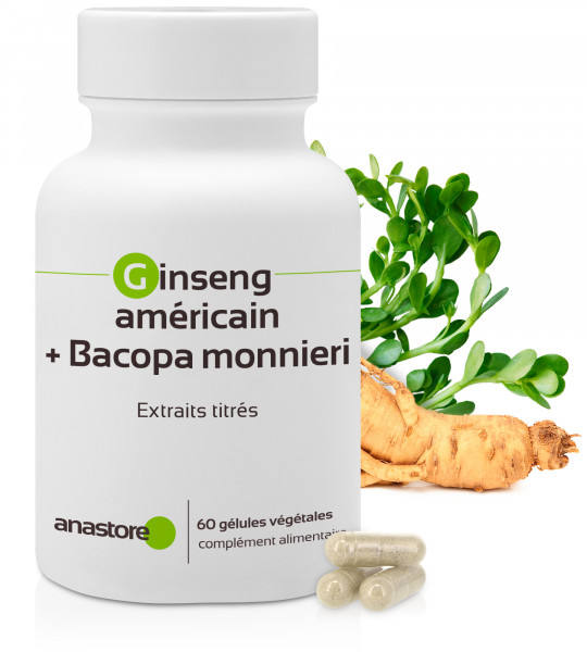 Ginseng américain + Bacopa monnieri