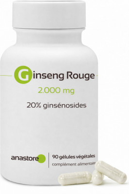 &Eacute;quivaut &agrave; 2 000 mg de ginseng rouge