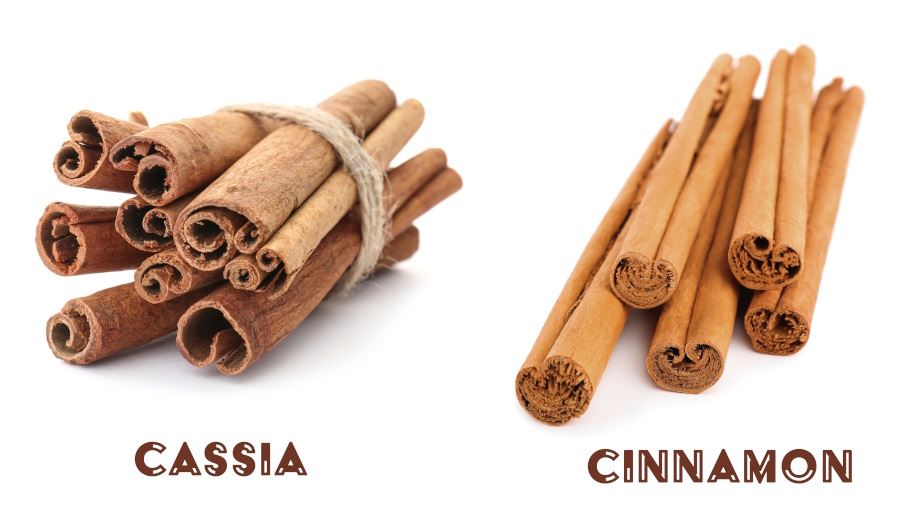 Cassia cinnamon and cinnamomum verum cinnamon