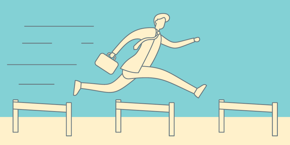 Business person running