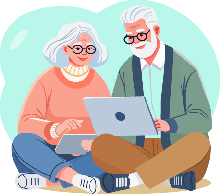 Personas mayores con la mente activa