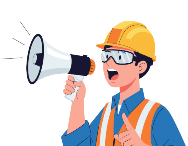 Trabajador dirigiendo