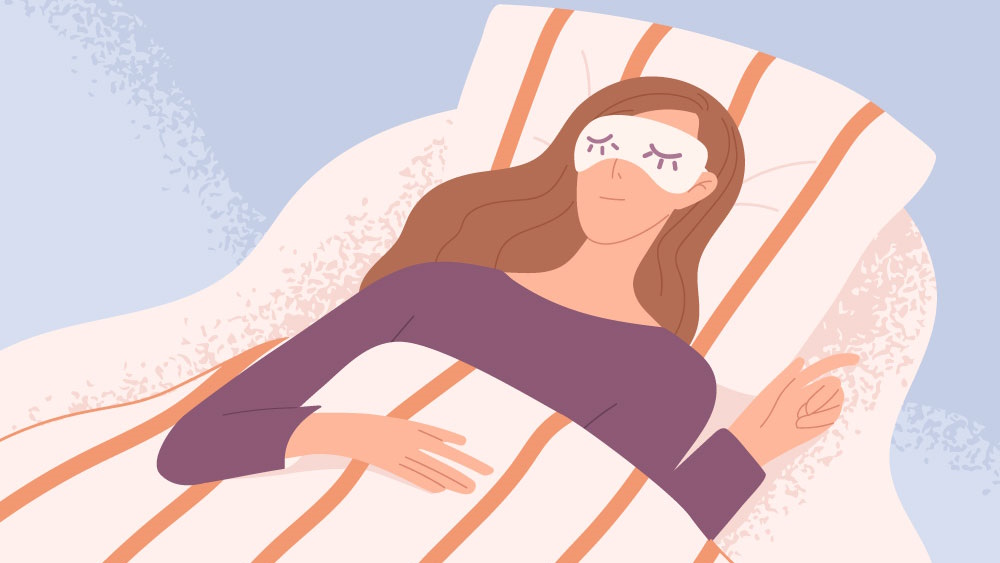 Jeune femme qui dort